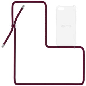 Urbany’s Necklace Case iPhone 7/8 Plus Red Wine Transparent