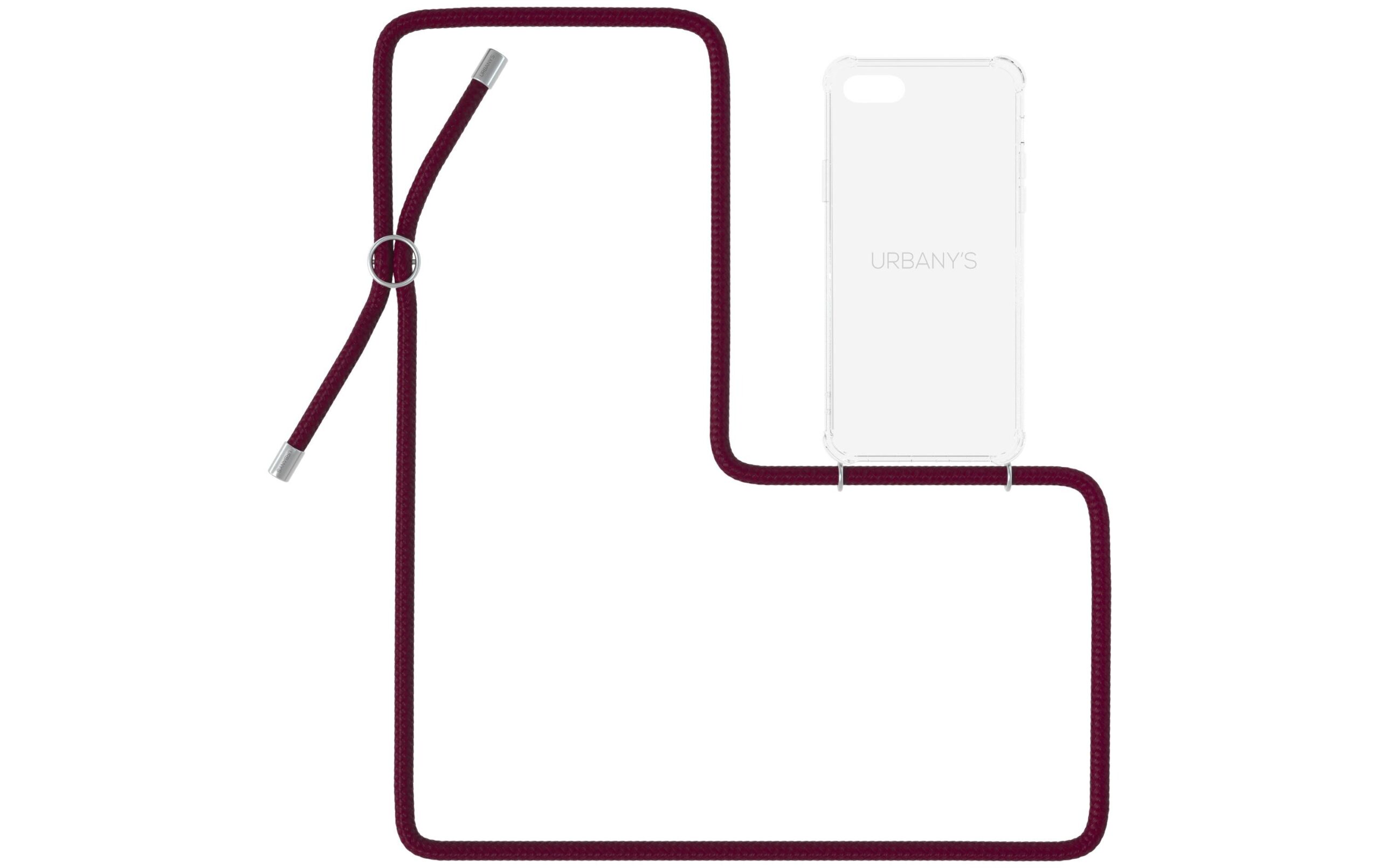 Urbany's Necklace Case iPhone 7/8 Plus Red Wine Transparent
