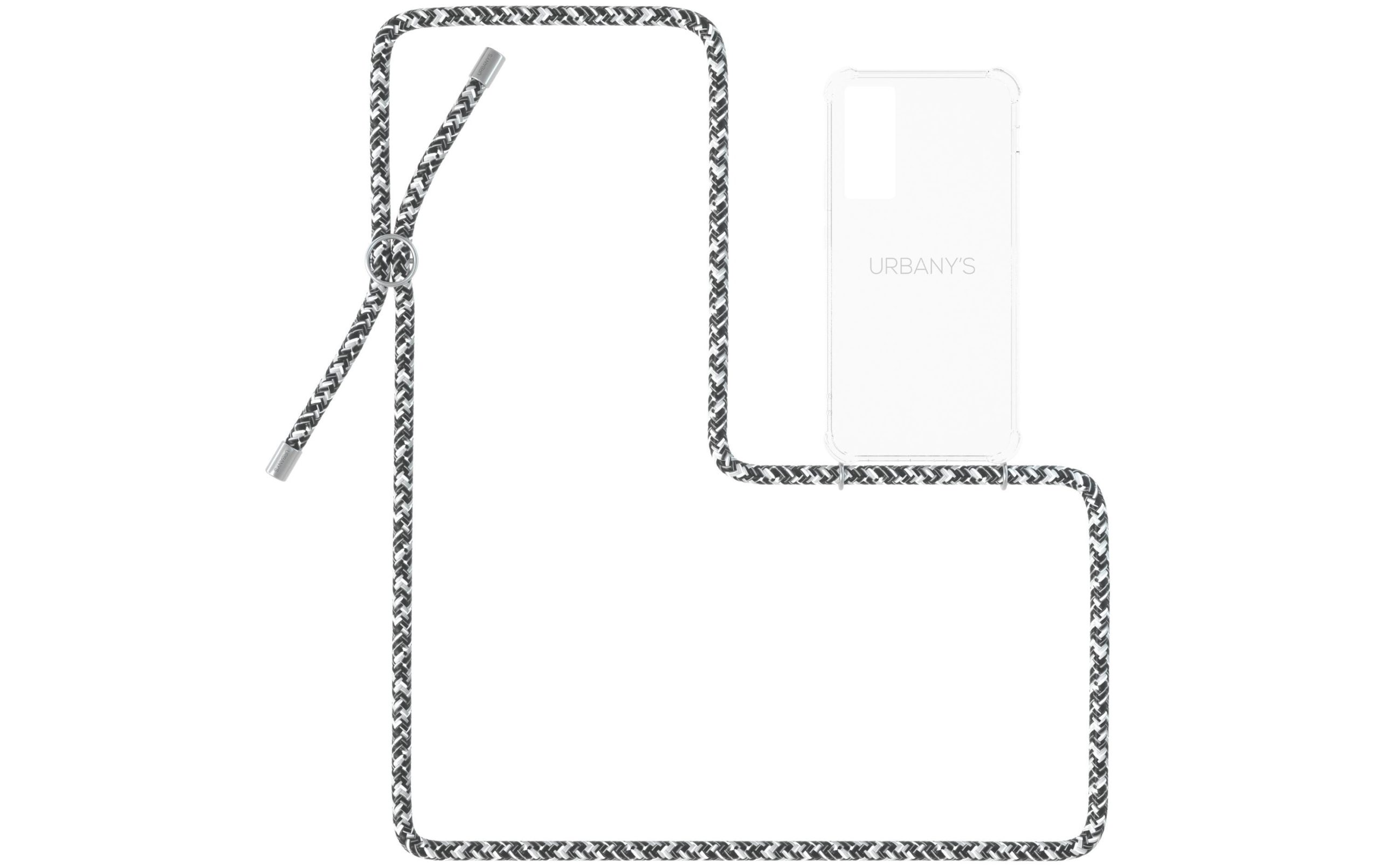 Urbany's Necklace Case Galaxy S20 Flashy Silver Transparent