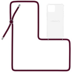 Urbany’s Necklace Case iPhone 12 Pro Max Red Wine Transparent