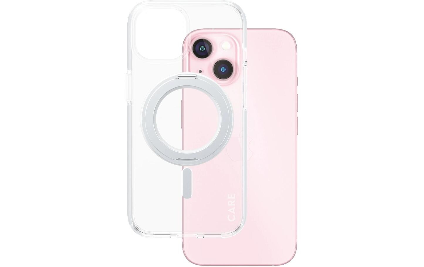 CARE Back Cover Feature Kickstand iPhone 15 Silber
