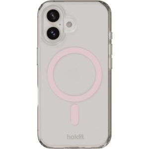 Holdit Back Cover MagSafe iPhone 16 Plus Pink/Transparent