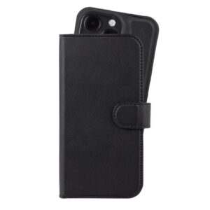 Holdit Book Cover Mag iPhone 16 Pro Schwarz
