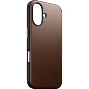 Nomad Back Cover Modern Leather iPhone 16 Braun