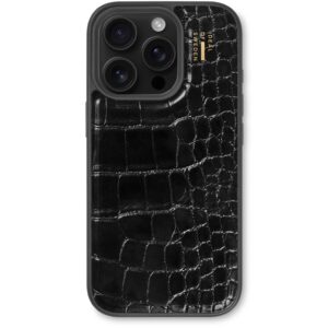 Ideal of Sweden Back Cover Croco iPhone 16 Pro Max Schwarz