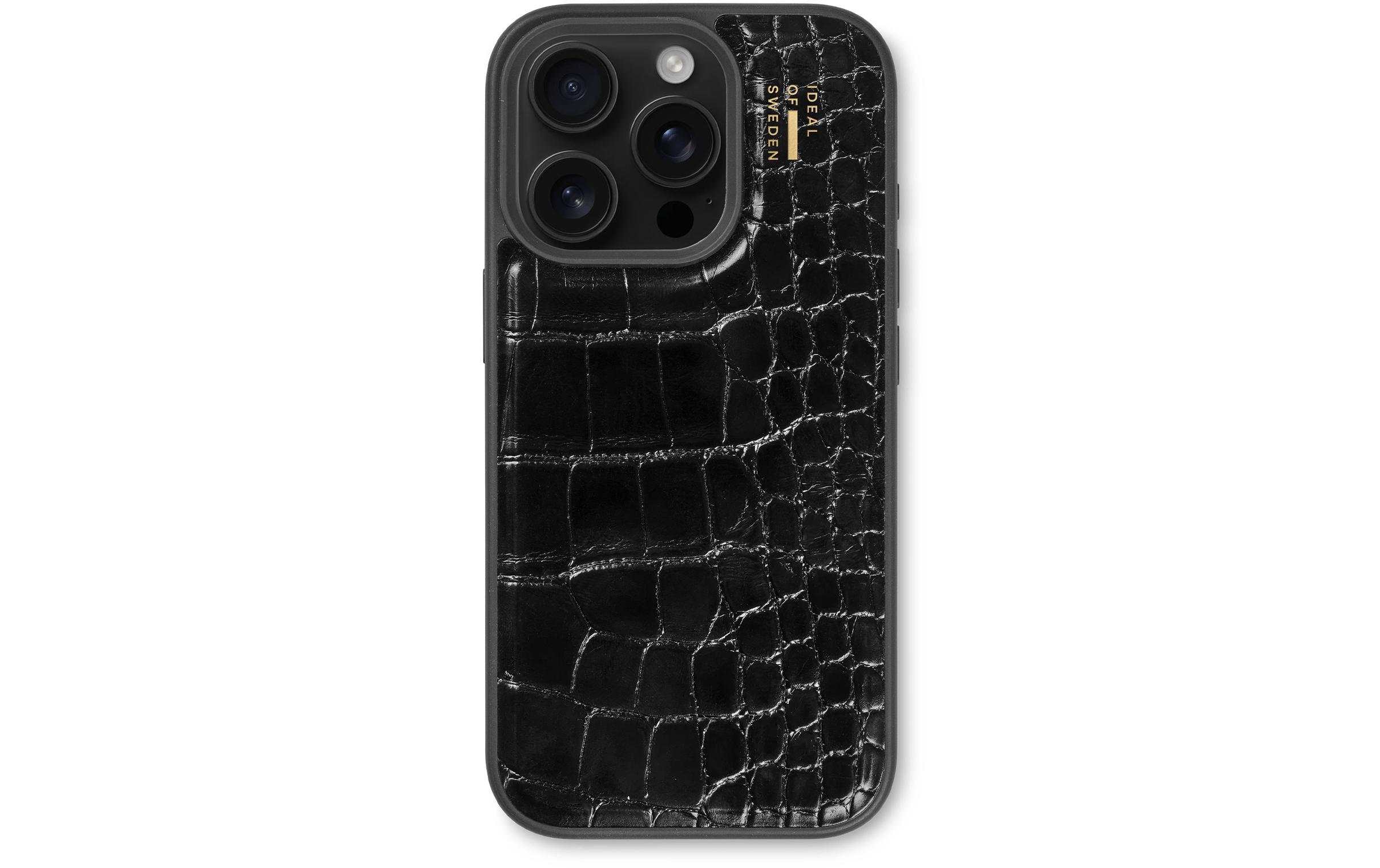 Ideal of Sweden Back Cover Croco iPhone 16 Pro Max Schwarz